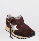 Golden Goose Running Marathon Satin Upper Suede Toe Leather Heel