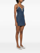 Self Portrait Denim Strappy Mini Dress