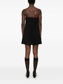 Self Portrait Black Crepe Bandeau Mini Dress