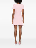 Self Portrait Pink Textured Knit Mini Dress