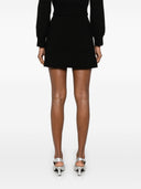Self Portrait Black Knit Embellished Mini Skirt