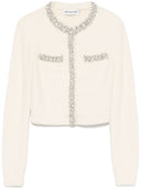 Crema di auto -ritratto morbido cardigan