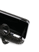 Self Portrait Black Crystal Box Clutch
