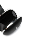 Self Portrait Black Satin Top Handle Clutch Bag