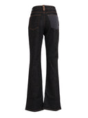 Fabiana Filippi Pantalone 5 Tasche Bootcut Slim Fit In Denim Antracite Colore Antracite