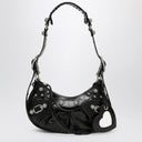 Balenciaga LE CAGOLE XS Black Crocodyle Effect Mini torba z kryształkami