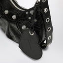 Balenciaga LE CAGOLE XS Black Crocodyle Effect Mini torba z kryształkami
