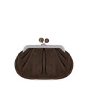 Max Mara Weekend Pasticcino Valois Small Brown Clutch