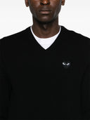 Comme Des Garçons Play Sweater Black Emblem Knit