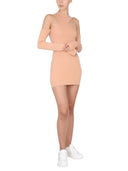 Off White Asymmetric Mini Dress