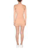 Off White Asymmetric Mini Dress