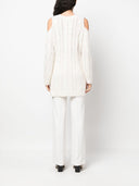 Parosh Parosh Off Shoulder Crochet Jumper