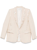 Forte Forte Viscose Wool Slub Pearl Embroidered Jacket