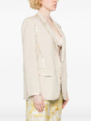 Forte Forte Viscose Wool Slub Pearl Embroidered Jacket