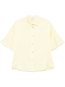Strong Strong Silk Silk Satin Miciva camicia a mezza manica