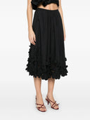 Forte Forte "En Fleur" Embroidery Cotton Popline Skirt