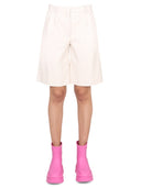 Msgm Faux Leather Bermuda Shorts