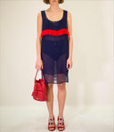 La Rose Leather Satchel Bag Red
