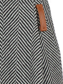 Forte Forte Pantalone Vita Alta Chevron Lana