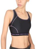 Versace Jeans Couture Crop Top With Logo Band