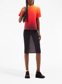 Courreves T -Shirt mit schattiertem Effekt besticktes Logo