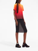 Courreves T -Shirt mit schattiertem Effekt besticktes Logo