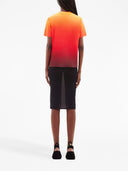 Courreves T -Shirt mit schattiertem Effekt besticktes Logo