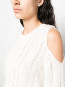 Parosh Parosh Off Shoulder Crochet Jumper