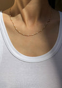 Hermina Aten Pearly White Emamel Chain