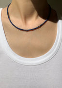 Hermina Athen Lapis Round Beaded Necklace