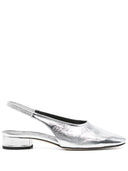 Aeyde Dua Crackle Laminated Calf Leather Silver