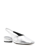 Aeyde Dua Crackle Laminated Calf Leather Silver