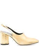 Aeyde Jamila Crackle Laminated Calf Leather Gold