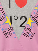 N ° 21 Logo et coeur du sweat-shirt