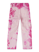 Off White Velvet Tie Dye Cargo Pants
