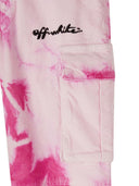 Off White Velvet Tie Dye Cargo Pants