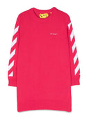 Robe en tricot de flèche en caoutchouc blanche