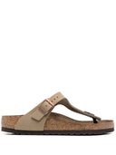 Tabac brun birkenstock gizeh, cuir huilé
