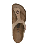 Tabac brun birkenstock gizeh, cuir huilé