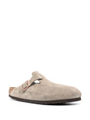 Birkenstock Boston Sfb Taupe, Suede Leather