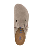 Birkenstock Boston Sfb Taupe, Suede Leather