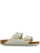 Birkenstock Arizona Ecru, Natural Leather Woven Emboss