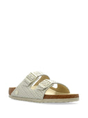 Birkenstock Arizona Ecru, Natural Leather Woven Emboss