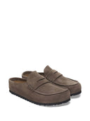 Birkenstock Naples Wrapped Concrete Gray, Suede Leather
