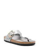 Birkenstock Gizeh Big Buckle Shine Stone Coin, Natural Lea