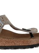 Birkenstock Gizeh Rivet Taupe, Suede Leather