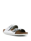 Birkenstock Arizona Sfb Metallic Silver, Natural Leather
