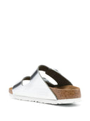 Birkenstock Arizona Sfb Metallic Silver, Natural Leather