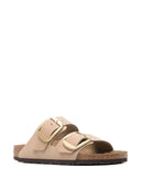 Birkenstock Arizona Big Buckle Sandcastle, nubuck läder