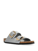 Birkenstock Arizona Big Buckle Shine Stone Coin, Natural Lea